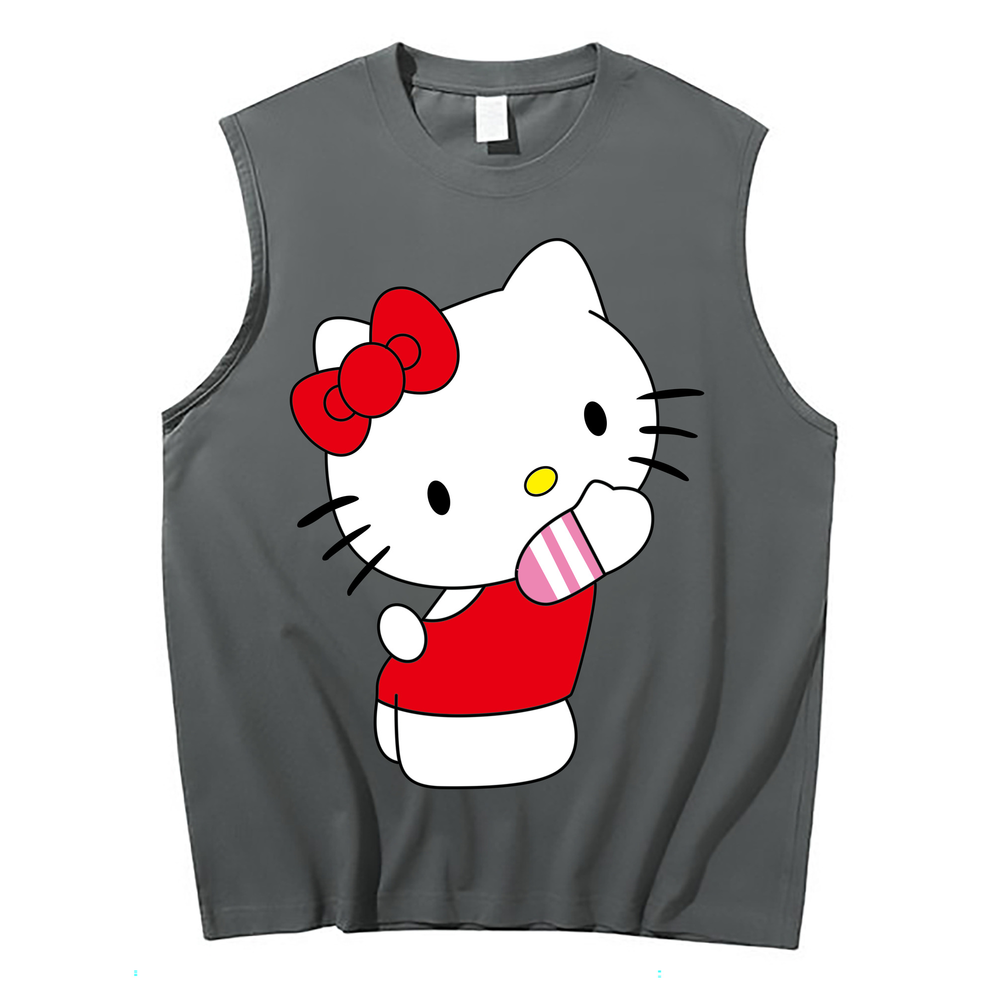 （画像用） Hello Kitty ハローキティ コットン100％タンクトップ（フロントプリント）